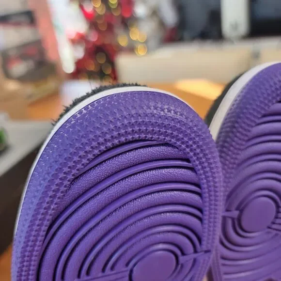 Air Jordan 1 Mid SE GS 'Varsity Purple' Sz 6Y BQ6931-105 - Picture 8 of 12